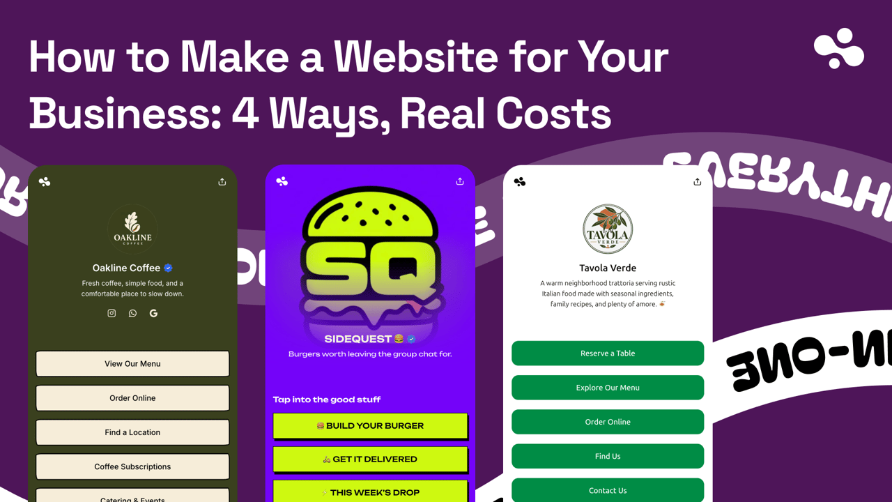 How to Make a Website for Your Business: 4 Ways, Real Costs