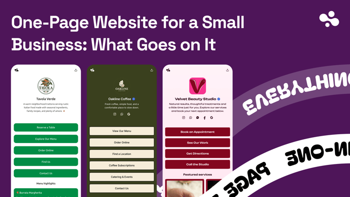 One-Page Website for a Small Business: What Goes on It